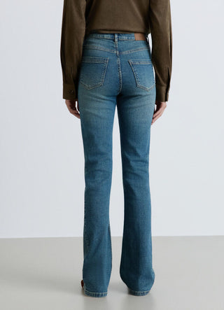 Jeans bootcut a vita regolare