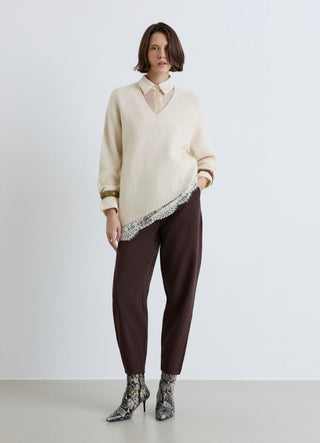 Solid colour balloon trousers