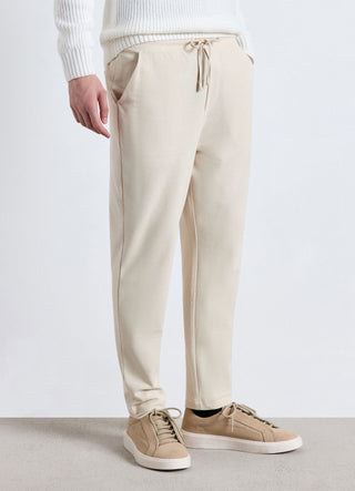 Pantaloni straight ginnici con coulisse