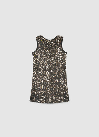 Kleid mit Pailletten und Schleife am Rücken