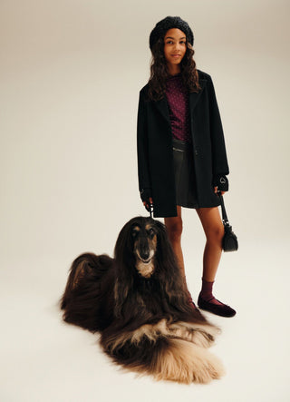 Cappotto monopetto con revers
