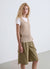 T-shirt bitessuto con sovrapposizione traforata