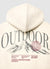 Oversize Hoodie mit Reißverschluss und Outdoor-Print