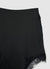Asymmetrischer Rock aus Satin-Imitat mit Spitzendetails
