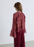 Bluse mit Volants und bezogenen Knöpfen
