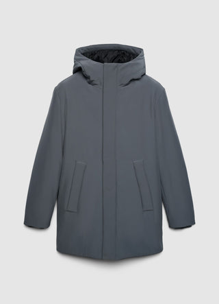 Einfarbiger Parka-Obermantel