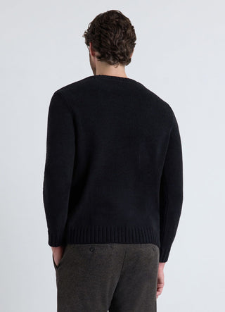 Maglione girocollo effetto ciniglia