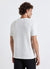 T-shirt a tinta unita con girocollo testurizzata