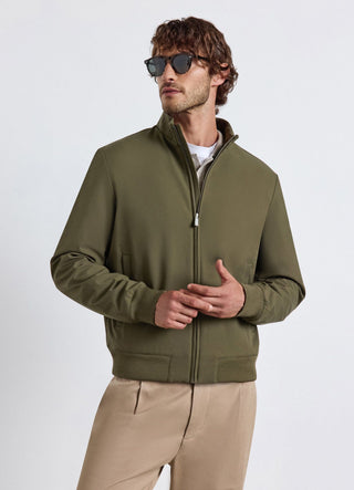 Bomber con zip e collo alto