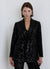 Single-breasted jacket with sequins