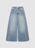 Jeans palazzo con inserti decorativi