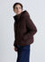 Short padded jacket with hood