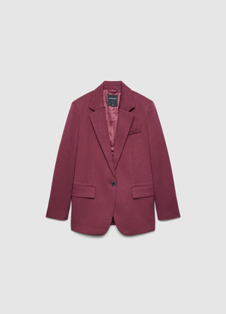Blazer monopetto a tinta unita