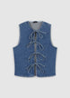 Denim-Weste Schleifen - L
