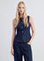 Denim vest with buttons