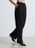 Pantaloni palazzo con strass allover