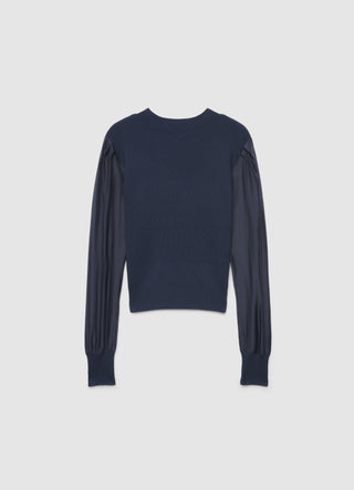 T-shirt con maniche lunghe in bitessuto