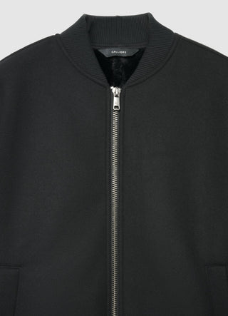 Bomber imbottito effetto pelo con zip