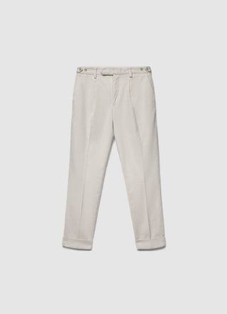 Straight corduroy trousers with pleats