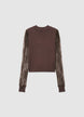 T-shirt con maniche in pizzo - XS