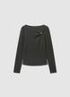 T-Shirt mit dekorativem Ring - XS