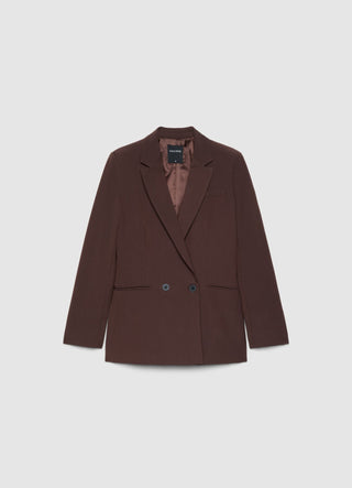 Solid colour double-breasted jacket