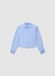 Camicia crop a righe con taschino