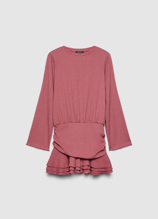 Mini-Kleid mit Rüschen und Raffungen