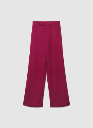 Soft solid-colour palazzo trousers
