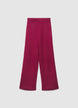 Soft solid-colour palazzo trousers - XS