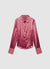 Camicia crop similsatin tinta unita