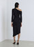 Vestito monospalla con arriccio