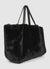 Rechteckiger Shopper mit Felloptik und gesteppter Pochette