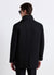 Padded duster coat with high collar