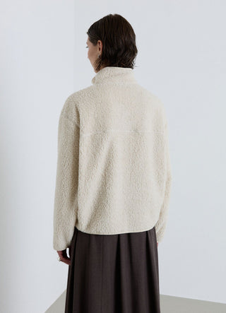 Fleece-Pullover mit halbem Reißverschluss