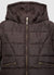 Padded jacket with hood and zip fastening