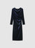 Vestito midi drappeggiato in ciniglia