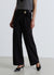 Pantaloni wide leg con drappeggio e spilla