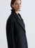 Cappotto monopetto con sciarpa similpelliccia