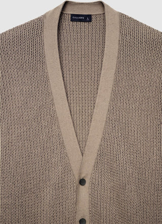 Two-tone cardigan with buttons