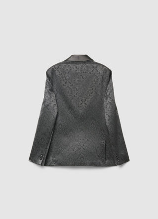 Giacca jacquard con collo a scialle