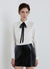 Shirt with bow tie and buttons