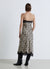 Abito sottoveste con pizzo e stampa animalier