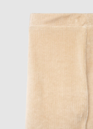Leggings a zampa effetto velluto
