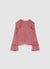 Bluse mit Volants und bezogenen Knöpfen