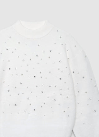 Jersey with rhinestone appliqués