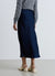 Long solid-colour satin skirt