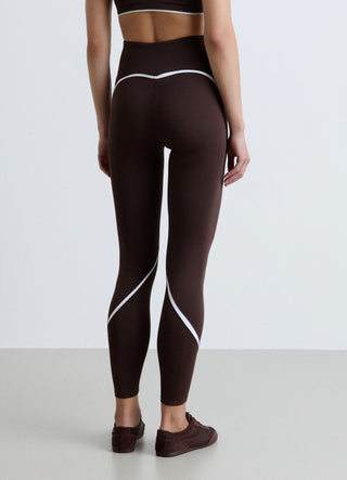 Long leggings with contrast edging