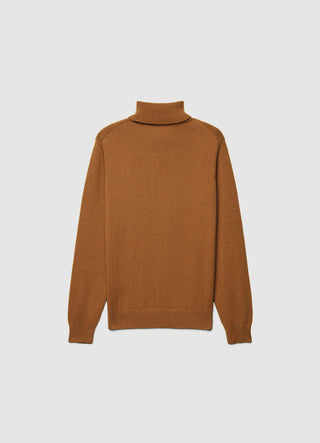 Maglia dolcevita con lavorazione geometrica