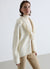 Cardigan con frange e laccetti